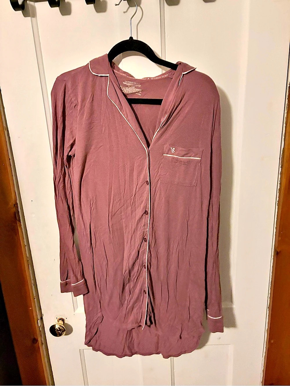 Victoria's Secret Modal Long Sleeve Button-Front Sleep Shirt